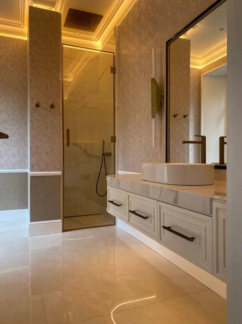Baño reformado — alicatado premium